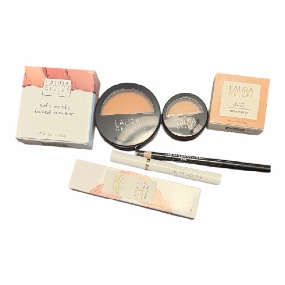 Laura Geller Other - Laura Geller Makeup Bundle Bronzer Fair Highlighter French Toast + Bright Eyes